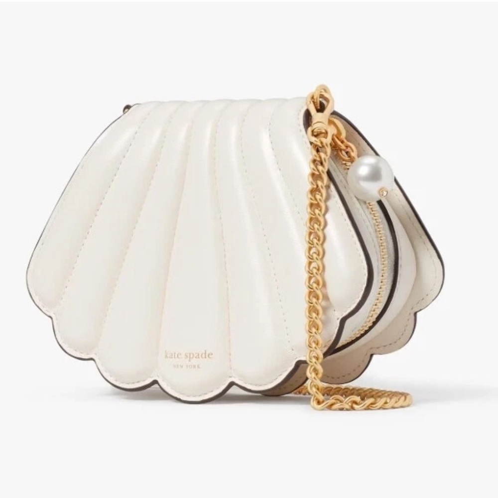 Kate Spade ‘ What The Shell Pearlized Leather 3D Crossbody’